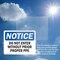 Signmission Do Not Enter Without Proper PPE OSHA Notice Sign, Plastic, 10in W x 7in L, 2PK OS-2PACK-NS-P-710-L-11267 - alternate 3